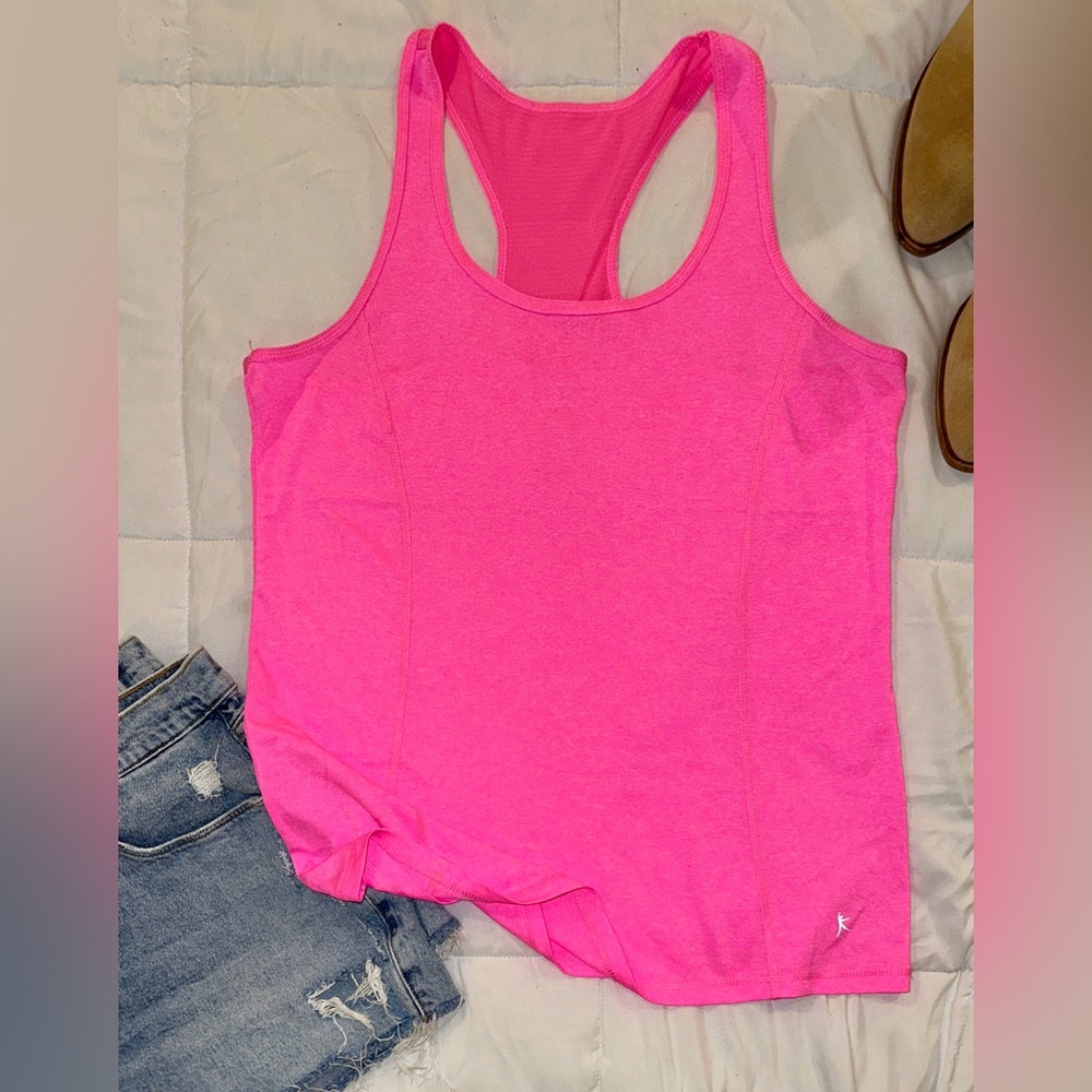 Danskin NOW - Hot Pink Fuscia Women's Flowy Tank Top - Large